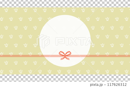 Origami crane pattern bow (flower knot) Mizuhiki (vector background material gift wrapping paper banner frame) 117626312