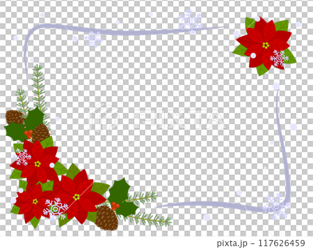 Poinsettia frame 117626459