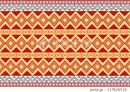 Geometric ethnic pattern. Geometric ethnic pattern, Native American tribal fabric design for clothing, textile, wrapping, background, wallpaper, carpet, embroidery, vector, illustration design Geometric ethnic pattern. Geometric ethnic pattern, Native American tribal fabric design for clothing, textile, wrapping, background, wallpaper, carpet, embroidery, vector, illustration design 117626510