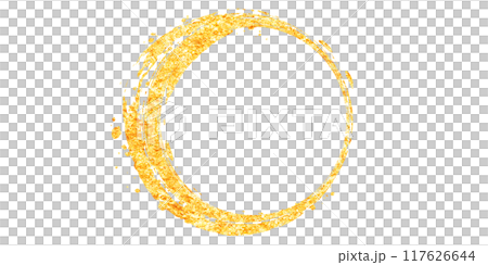 Sparkling gold Japanese style circle background illustration material 117626644