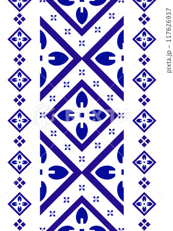 Geometric ethnic pattern. Geometric ethnic pattern, Native American tribal fabric design for clothing, textile, wrapping, background, wallpaper, carpet, embroidery, vector, illustration design  117626937