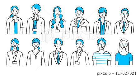 働く人々のベクター素材セット 117627021