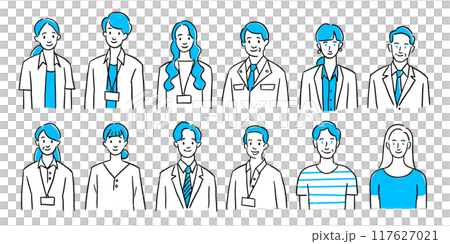 働く人々のベクター素材セット 117627021