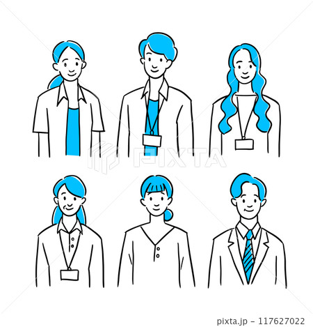 働く人々のベクター素材セット 117627022