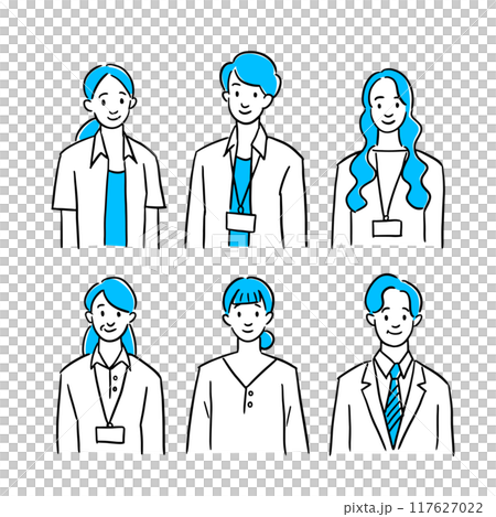 Working people vector material set 117627022
