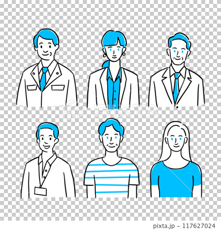 Working people vector material set 117627024