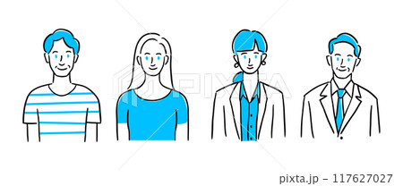 外国人のベクター素材セット 117627027