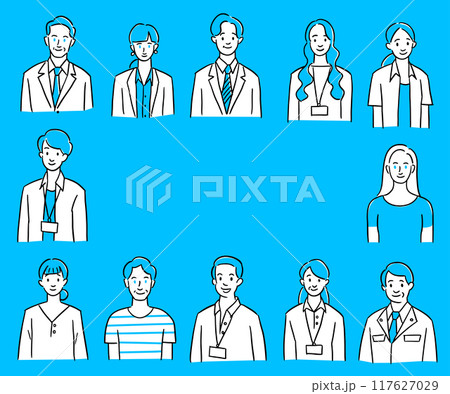 働く人々のベクター素材セット 117627029