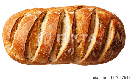 loaf of bread isolated on white background 117627648
