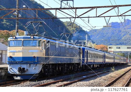 信越線横川駅にたたずむPトップEF65501けん引の群馬県民の日号 117627761