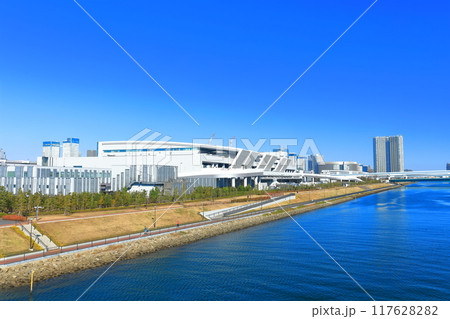 【東京都】快晴の豊洲市場（水産卸売場） 117628282