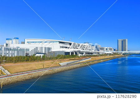 【東京都】快晴の豊洲市場（水産卸売場） 117628290