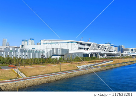 【東京都】快晴の豊洲市場（水産卸売場） 117628291