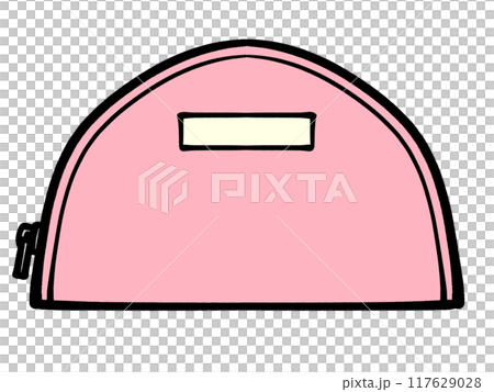 Illustration material of a simple makeup pouch 117629028