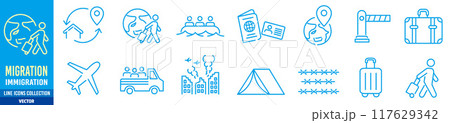 移民 難民 アイコン 移民 難民 アイコン 117629342