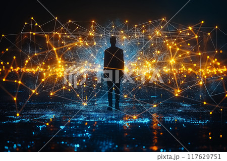 Social media concept. Communication network 117629751