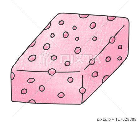 ゆるめシンプルセルローススポンジ（四角）アナログ風 117629889