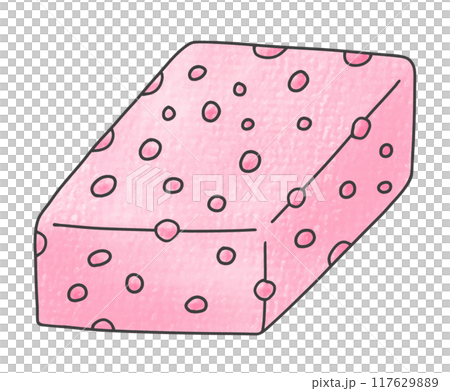 ゆるめシンプルセルローススポンジ（四角）アナログ風 117629889