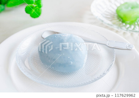 ソーダ風味クリームのわらび餅 ソーダ風味クリームのわらび餅 117629962