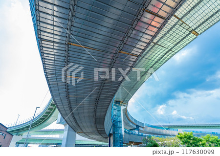 大阪市北区 阪神高速淀川左岸線 工事中の海老江ジャンクション 大阪市北区 阪神高速淀川左岸線 工事中の海老江ジャンクション 117630099