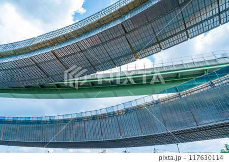 大阪市北区　阪神高速淀川左岸線　工事中の海老江ジャンクション 117630114