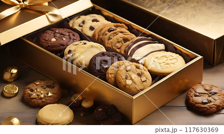 クッキーアソート　ゴールデンギフトボックス	 117630369