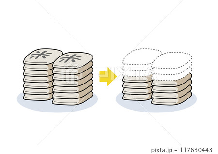 米不足のイメージイラスト 米不足のイメージイラスト 117630443