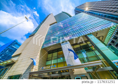 日本の東京都市景観 8月。「日本橋」交差点前のコレド日本橋などを望む=8月11日 日本の東京都市景観 8月。「日本橋」交差点前のコレド日本橋などを望む=8月11日 117631251