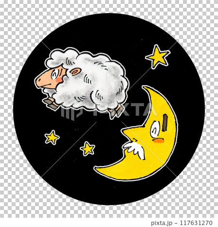 Sheep and Moon (Circle) Sheep and Moon (Circle) 117631270
