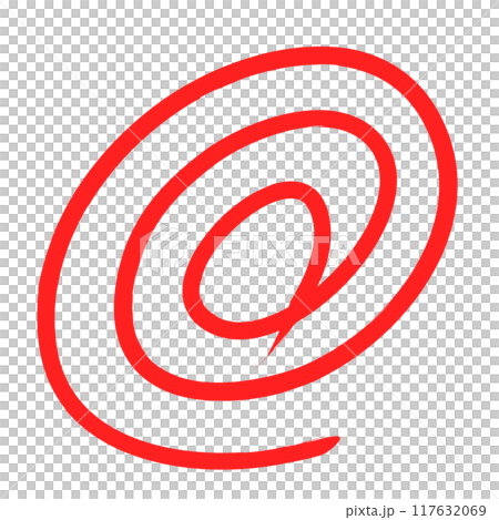 赤色の三重丸イラスト素材 117632069