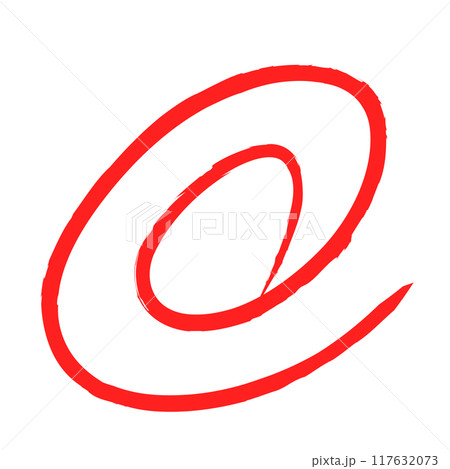 赤色の二重丸のアイコンイラスト 赤色の二重丸のアイコンイラスト 117632073