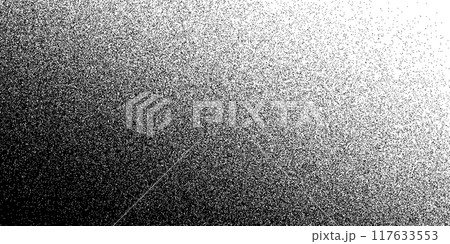 Noise dot grain background with gradient grunge texture, abstract vector. Grain noise of black irregular dots and grainy halftone fade effect with sand dust particles on dotwork gradient background Noise dot grain background with gradient grunge texture, abstract vector. Grain noise of black irregular dots and grainy halftone fade effect with sand dust particles on dotwork gradient background 117633553