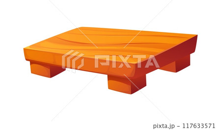 Cartoon traditional Japanese wooden sushi board. Isolated vector utensil for serving rolls, showcases sturdy legs and wood grain texture. Tray or plate for oriental culinary, Japan restaurant cuisine Cartoon traditional Japanese wooden sushi board. Isolated vector utensil for serving rolls, showcases sturdy legs and wood grain texture. Tray or plate for oriental culinary, Japan restaurant cuisine 117633571