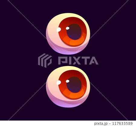 Halloween font, cartoon colon sign as two...のイラスト素材 [117633589] - PIXTA