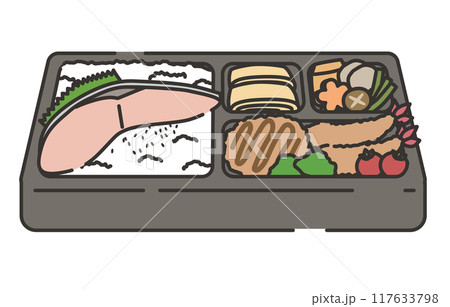 幕の内弁当のイラスト 117633798