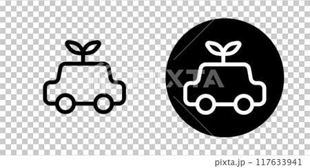 エコな車のアイコン素材 エコな車のアイコン素材 117633941