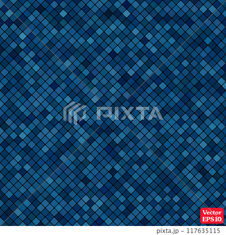 background abstract mosaic of the grid pixel pattern and squares navy blue color. vector illustration background abstract mosaic of the grid pixel pattern and squares navy blue color. vector illustration 117635115