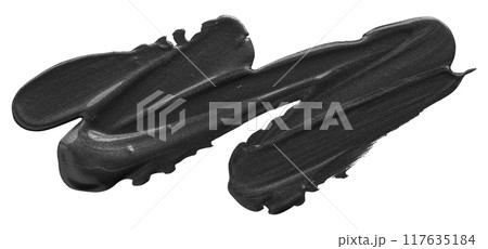 Shiny black brush isolated on white background Shiny black brush isolated on white background 117635184