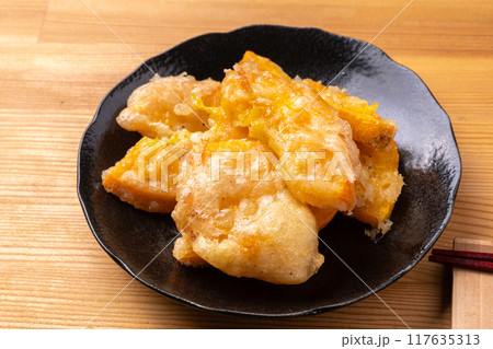 かぼちゃの天ぷら かぼちゃの天ぷら 117635313