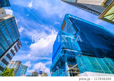 日本の東京都市景観 8月・猛烈な暑さ…日本橋一丁目の再開発事業などを望む…=11日 日本の東京都市景観 8月・猛烈な暑さ…日本橋一丁目の再開発事業などを望む…=11日 117636269