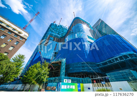 日本の東京都市景観 8月・猛烈な暑さ…日本橋一丁目の再開発事業などを望む…=11日 日本の東京都市景観 8月・猛烈な暑さ…日本橋一丁目の再開発事業などを望む…=11日 117636270