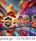 未来の秋：ネオンの森 117636534