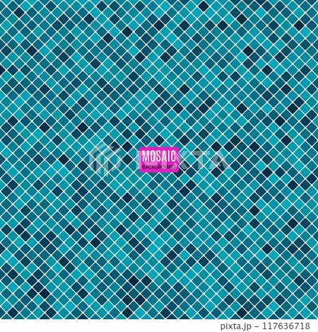 background abstract mosaic of squares blue color for your purposes in design. vector illustration background abstract mosaic of squares blue color for your purposes in design. vector illustration 117636718