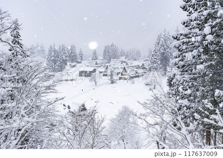 雪降る五箇山 相倉合掌造り集落 雪降る五箇山 相倉合掌造り集落 117637009