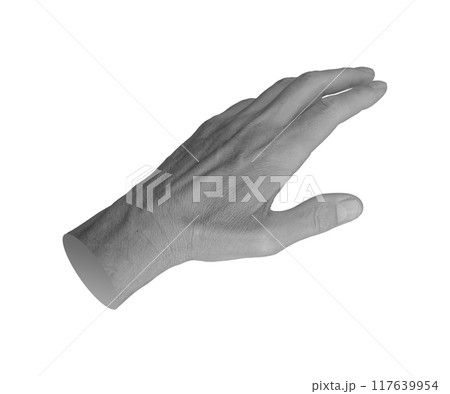 Hand reaching out, outstretching to take, catch something invisible, icon gesture isolated on white Hand reaching out, outstretching to take, catch something invisible, icon gesture isolated on white 117639954