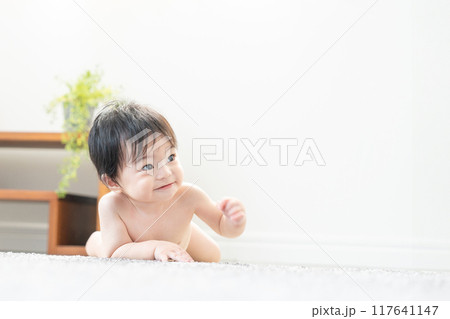ハイハイする赤ちゃん ハイハイする赤ちゃん 117641147