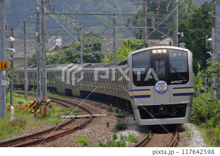 横須賀線を長編成を連ねて走るE217系電車_2009/6/27撮影 横須賀線を長編成を連ねて走るE217系電車_2009/6/27撮影 117642598