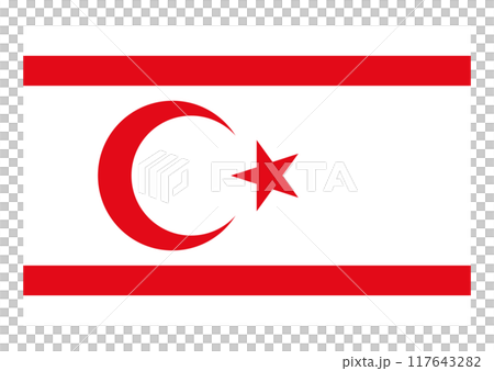 National flag: Northern Cyprus 117643282