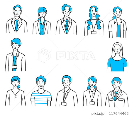 働く人々アイコンセット 117644463