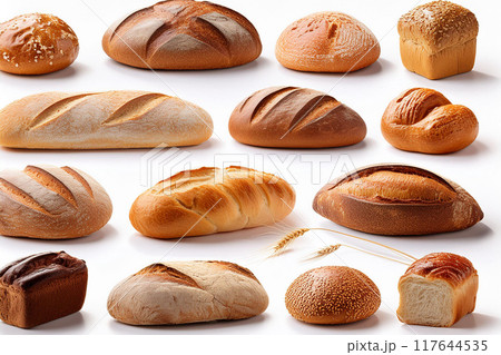 たくさん並んだパン 117644535